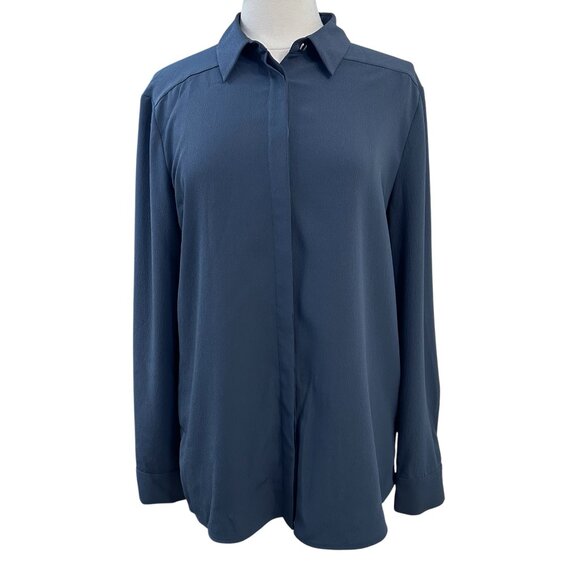 MM.LaFleur Lagarde Shirt Dusty Indigo Size 12 - Picture 1 of 13